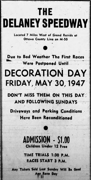 old news article for luke Dehaan Delaney Speedway, Grand Rapids